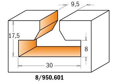 Frez HM D=30 d=9,5 I=17,5 CMT 950.601.11