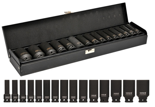 Zestaw 15 szt. nasadek udarowych 1/2" Yato YT-1055