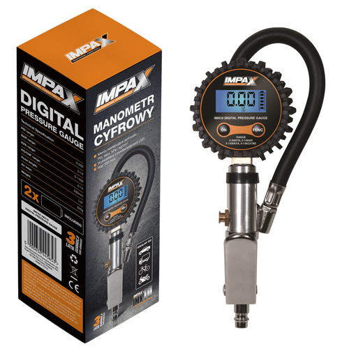 Pistolet do pompowania z manometrem cyfrowym IMPAX IMX10