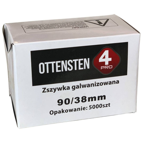 Zszywki stolarskie TYP90 38mm 5000 szt. ZST9038G1 Ottensten 4PRO