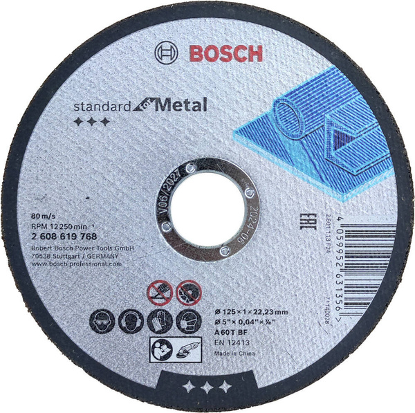 Zestaw 100 szt. tarcz tnących do metalu 125x22,23x1 mm Bosch 061599765G