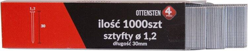 Gwoździe 30 mm 1000 sztuk 4PRO S1230GMINI