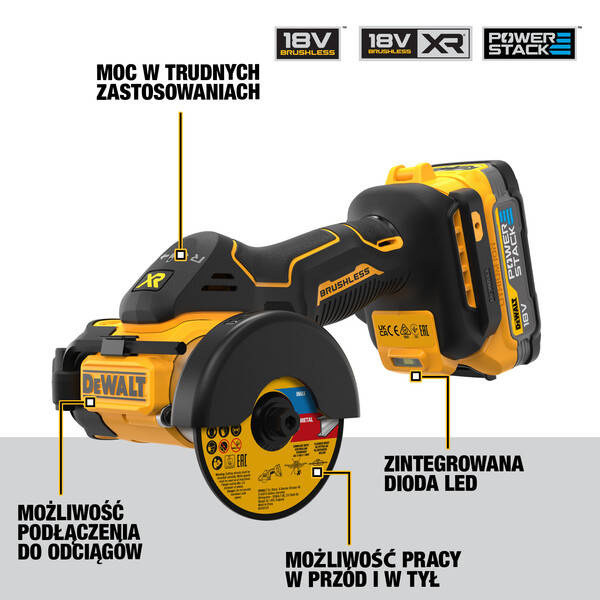 Szlifierka kątowa Dewalt DCS438E2T