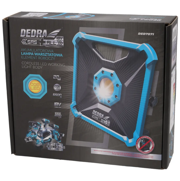 Akumulatorowa lampa warsztatowa LED DED7071 Dedra 