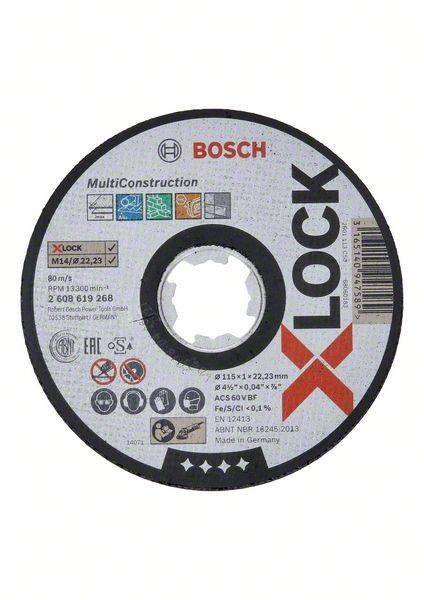 Tarcza tnąca Bosch MultiMaterial X-LOCK, ACS 60 V BF 115x22,23 2608619268