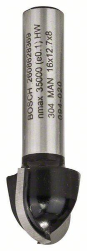 Frez promieniowy wypukły, 8 mm, R1 8 mm, D 16 mm, L 12,4 mm, G 45 mm Bosch 2608628369