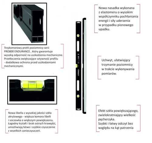 Poziomica 80 cm PRO BG-080