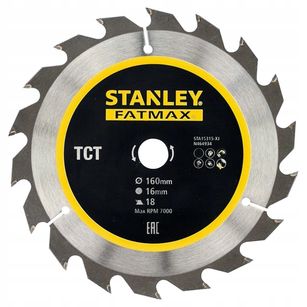 Tarcza tnąca do drewna 160x16 18T Stanley Fatmax STA15315