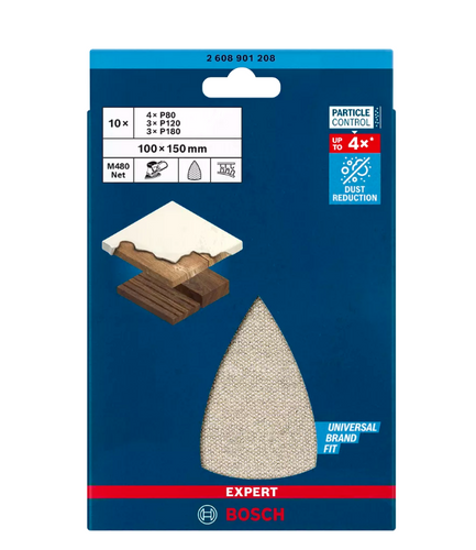 Zestaw siatek szlifierskich Bosch EXPERT M480 100 x 150 mm, 10 szt. 2608901208