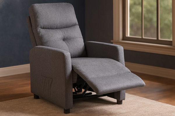 Fotel rozkładany Belivio VENICE grafitowy