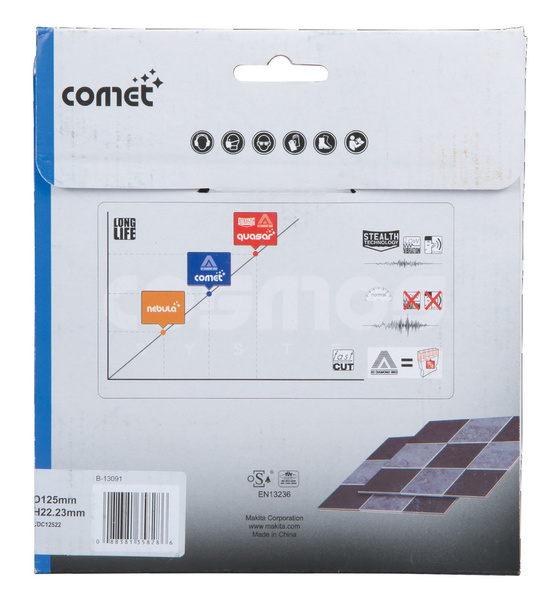 Tarcza tnąca do betonu, diamentowa Makita Comet 125 x 22,23 mm B-13091