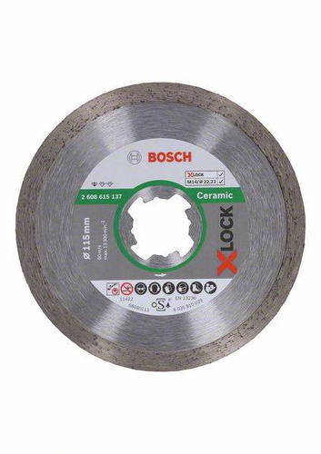 Diamentowa tarcza tnąca Standard for Ceramic z systemem X-LOCK, 115x22,23x1,6x7 Bosch 2608615137