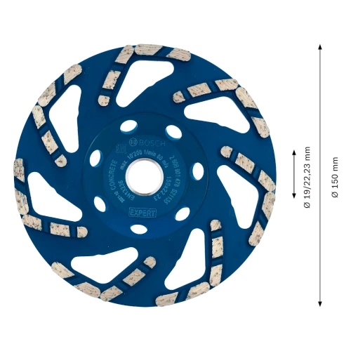 Diamentowa tarcza garnkowa EXPERT Concrete 150 x 22,23 x 4,5 mm