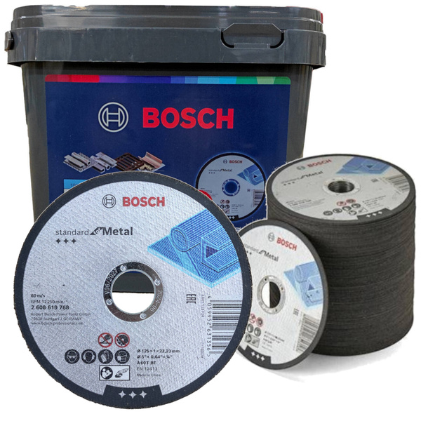 Zestaw 100 szt. tarcz tnących do metalu 125x22,23x1 mm Bosch 061599765G