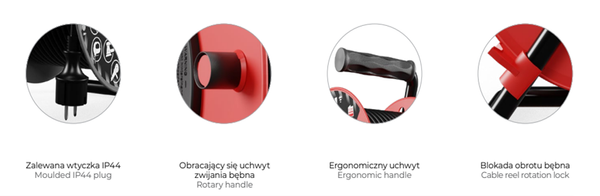 Przedłużacz bębnowy Kel Professional W-98163 10m 3x2,5