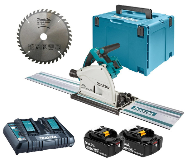 Zagłębiarka Makita DSP600 z zestawem zasilającym, walizką i szyną