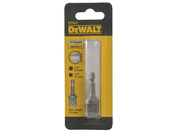 Adapter do zakrętarek udarowych z 1/4" na 1/2" DeWalt DT7512-QZ