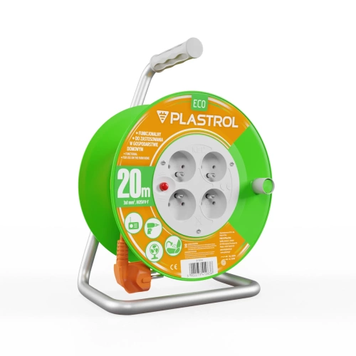 Przedłużacz bębnowy 20 m Plastrol Eco W-98946