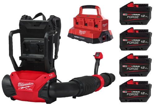 Dmuchawa do liści Milwaukee M18 F2BPB-124 plecakowa na cztery akumulatory