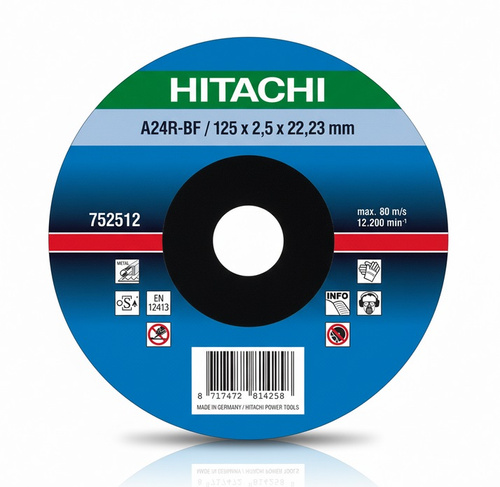 Tarcza tnąca do stali 125x2,5x22,2mm płaska Hikoki ( Hitachi ) 752512