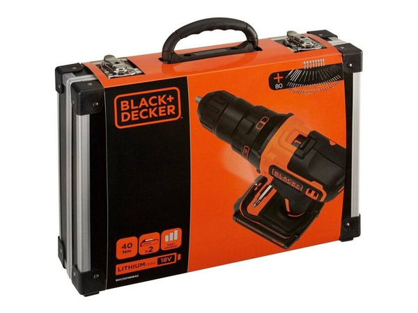 Wiertarko-wkrętarka udarowa Black Decker BDCHD18BAFC-QW z zestawem
