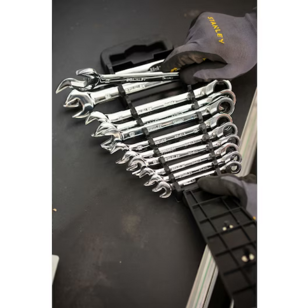 Zestaw kluczy płasko-oczkowych z grzechotką Stanley STMT82847-0