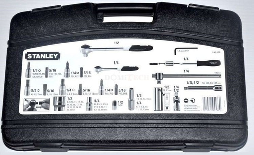 Stanley 1-95-586 Zestaw nasadek z grzechotką 1/4" i 1/2", 92 CZ.