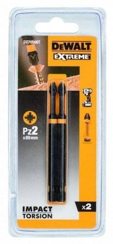 Zestaw 2 szt. bitów PZ2 85 mm Dewalt DT70566T