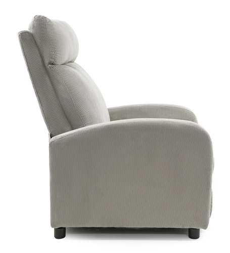 Fotel rozkładany Belivio TORINO szary sztruks