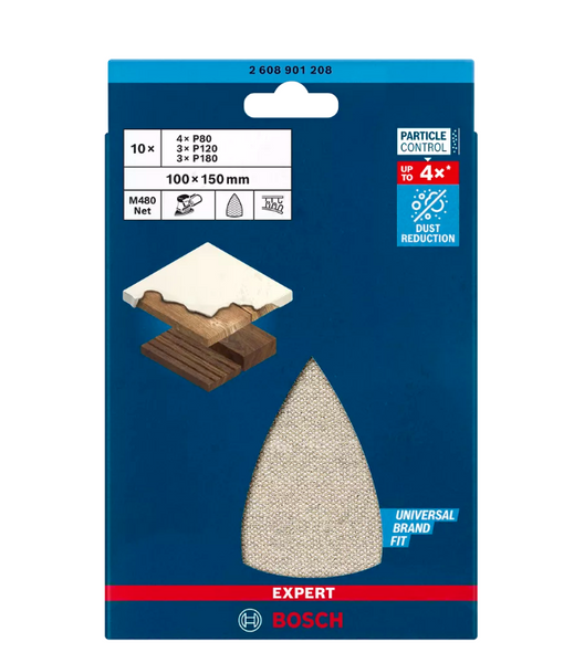 Zestaw siatek szlifierskich Bosch EXPERT M480 100 x 150 mm, 10 szt. 2608901208