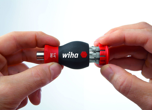 Magnetyczny wkrętak z magazynkiem bitów Wiha 33741