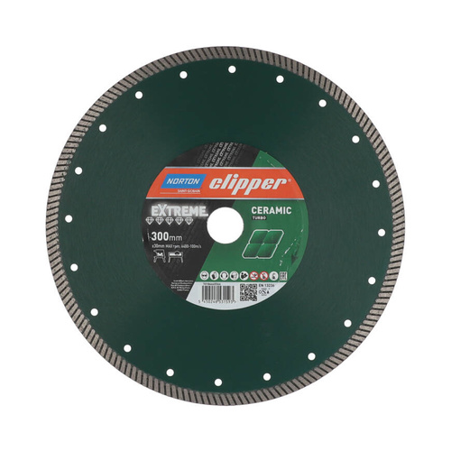 Tarcza diamentowa Norton Clipper Extreme Ceramic Turbo H10 300 x 30 mm 70184645566 