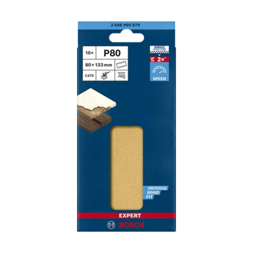 Papier ścierny Bosch EXPERT C470 80x133mm P120 10szt.