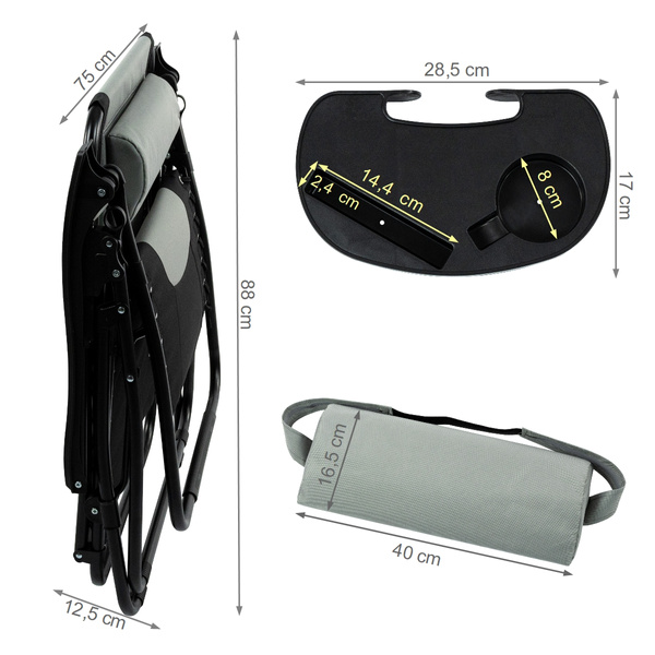 Fotel ogrodowy Belivio REVO DARK GREY