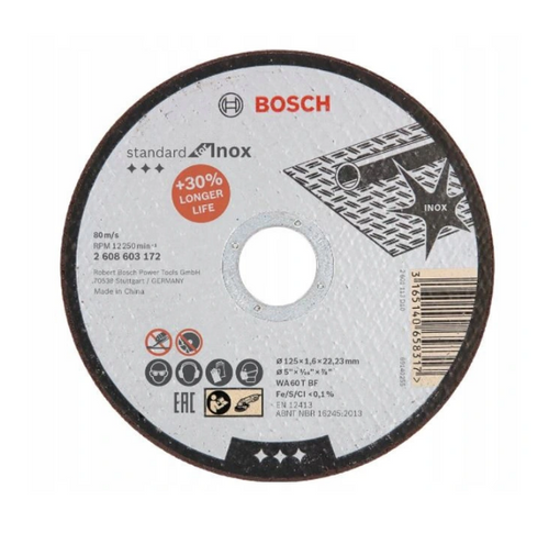 Tarcza Korundowa do cięcia stali 125 mm INOX Bosch 2608603171