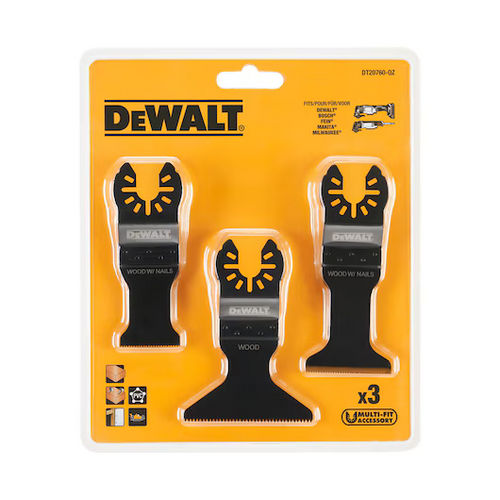 Zestaw brzeszczotów do narzędzi wielofunkcyjnych Dewalt DT20760-QZ 3 sztuki