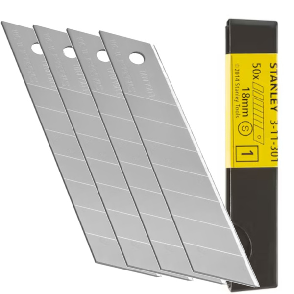 Ostrze łamane Stanley 18 mm 3-11-301 - zestaw 50 sztuk