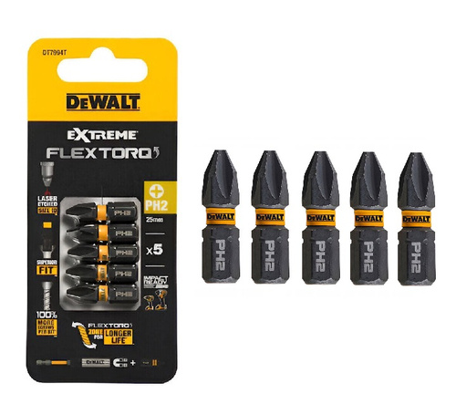 Zestaw 5 szt. bitów PH2 25 mm DeWalt DT7994T-QZ
