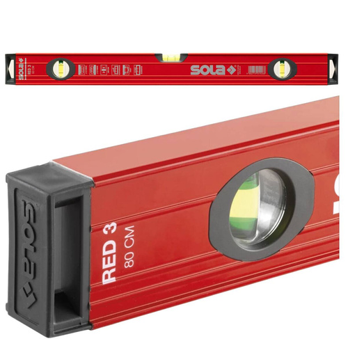 Poziomica Sola Red 3 80 cm