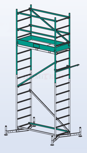 ClimTec Krause 710130 Aluminiowe rusztowanie - 1 kondygnacja