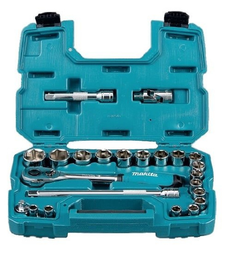 Zestaw nasadek + klucz 1/2" z grzechotką Makita B-65589 23 szt. 
