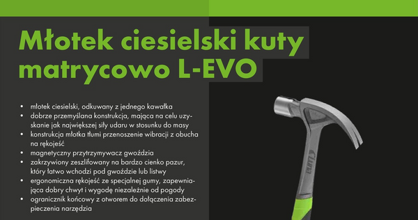 Młotek ciesielski L-EVO 16 oz / 0.45 kg LUNA 271200107