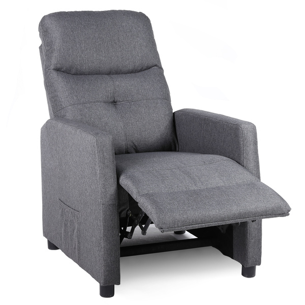 Fotel rozkładany Belivio VENICE grafitowy