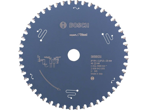 Tarcza do cięcia metalu Bosch Expert 184X20X2/1.6X48T