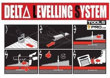 System do poziomowania Rubi 1mm Delta Tile Levelling 02849