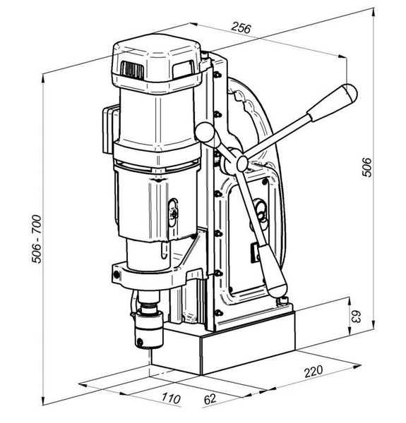 Wiertarka elektromagnetyczna Promotech PRO 100/4