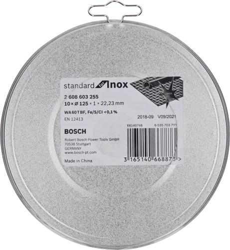 Zestaw 10 szt. tarcz do stali nierdzewnej Bosch 2608603255