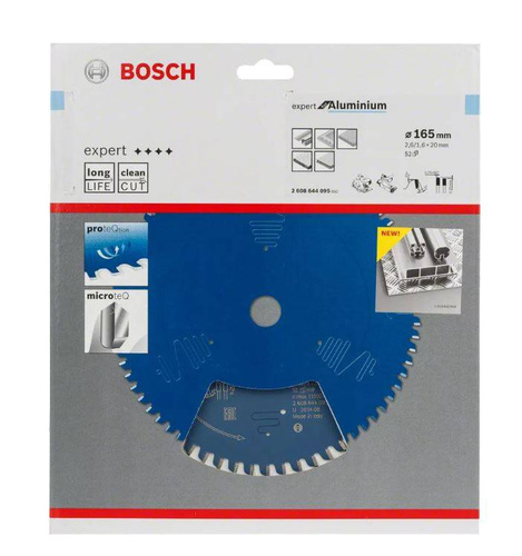 Tarcza tnąca Bosch Expert for Aluminium 165x20 52Z 2608644095