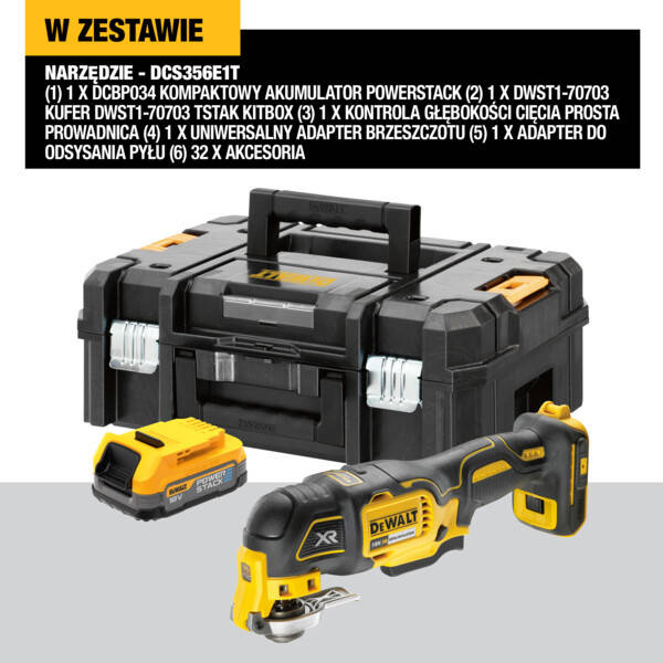 Narzędzie wielofunkcyjne DeWalt DCS356E1T