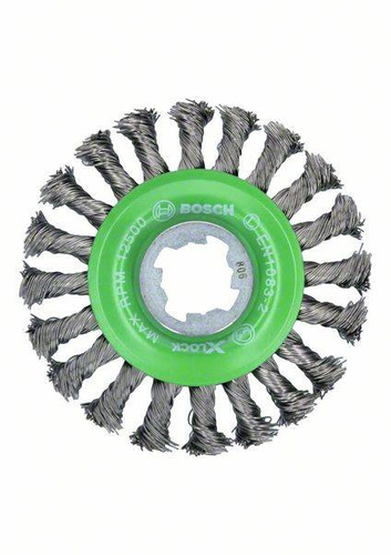 Szczotka tarczowa z drutu 115 pleciona, stal nierdzewna z systemem X-LOCK Bosch 2608620733
